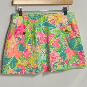 Lilly Pulitzer Colorful Tropical Florida Skort
